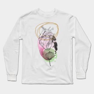 Anatomical heart, engraving drawing. Long Sleeve T-Shirt